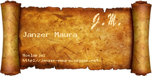 Janzer Maura névjegykártya
